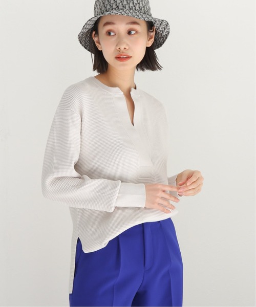 VERMEIL par iena　ワッフルヘンリーネックプルオーバー VERMEIL par iena（ヴェルメイユパーイエナ）の「ワッフルヘンリー