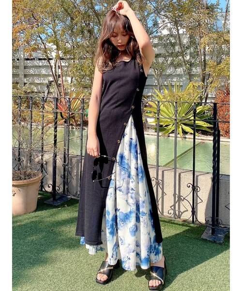 RESEXXY（リゼクシー）の「べっ甲ヒールサンダル（サンダル・レディース・ブラック/オフホワイト・SMALL/MEDIUM/LARGE）」の7枚目の写真