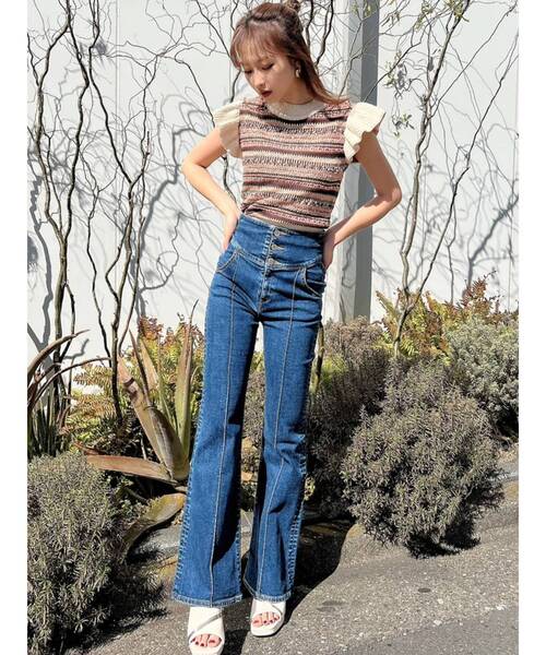 RESEXXY（リゼクシー）の「べっ甲ヒールサンダル（サンダル・レディース・ブラック/オフホワイト・SMALL/MEDIUM/LARGE）」の11枚目の写真