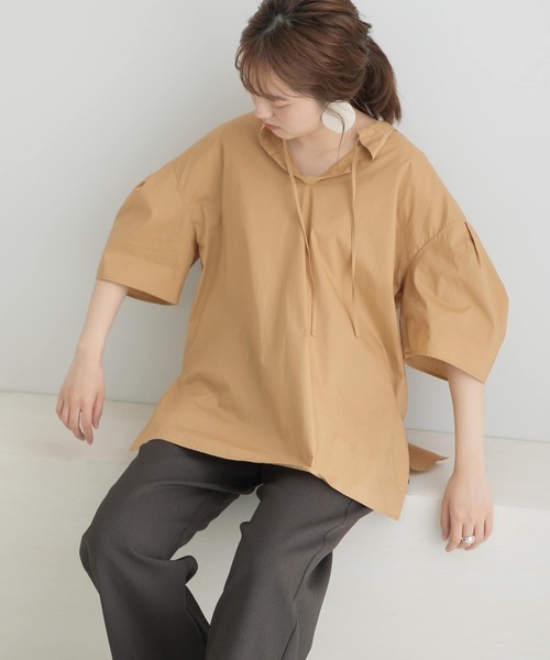 LAATO（ラート）の「2WAY BALLOON BLOUSE（シャツ/ブラウス・レディース・ベージュ/ブラック・FREE）」の3枚目の写真