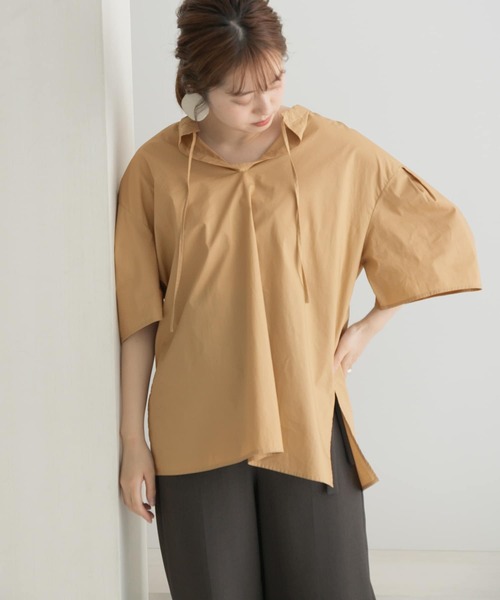 LAATO（ラート）の「2WAY BALLOON BLOUSE（シャツ/ブラウス・レディース・ベージュ/ブラック・FREE）」の6枚目の写真