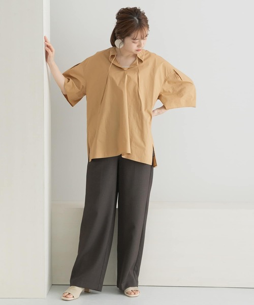 LAATO（ラート）の「2WAY BALLOON BLOUSE（シャツ/ブラウス・レディース・ベージュ/ブラック・FREE）」の9枚目の写真