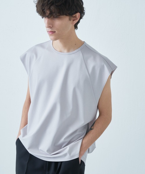 Lui's（ルイス）の「SHINE ノースリーブカットソー（Tシャツ/カットソー・メンズ・ホワイト/ライトグレー/ブラック・FREE）」の10枚目の写真