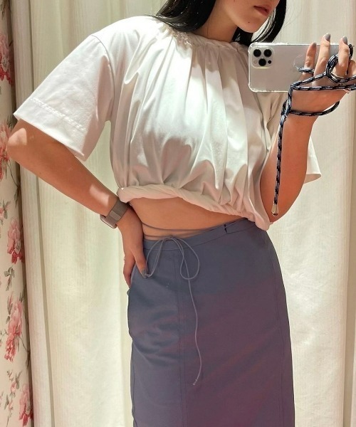 LE CIEL BLEU 未使用タグ付き　Curled Up Tee　トップス LE CIEL BLEU（ルシェルブルー）の「カールアップT / Curled Up