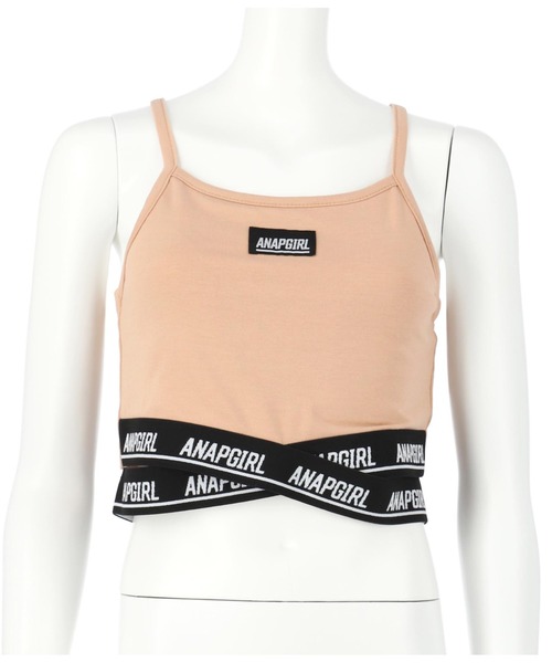 ANAP GｉRL（アナップガール）の「クロスブラトップ（キャミソール・キッズ・ベージュ/ブラック/ホワイト・XS/M/S）」の14枚目の写真