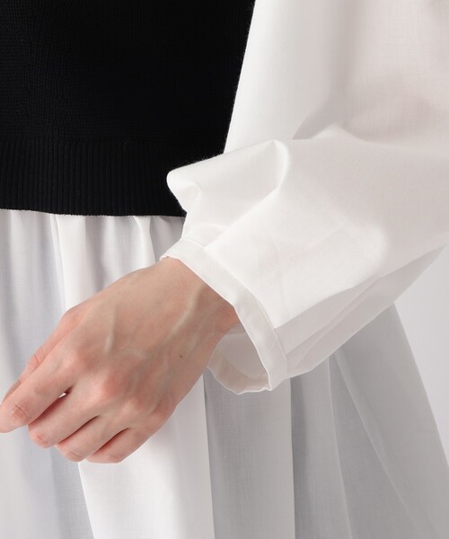 OPAQUE.CLIP（オペークドットクリップ）の「◆【C】ニットベストドッキングプルオーバー（ニット/セーター・レディース・ホワイト系/ブラック/ブルー・34/36/38/40）」の8枚目の写真