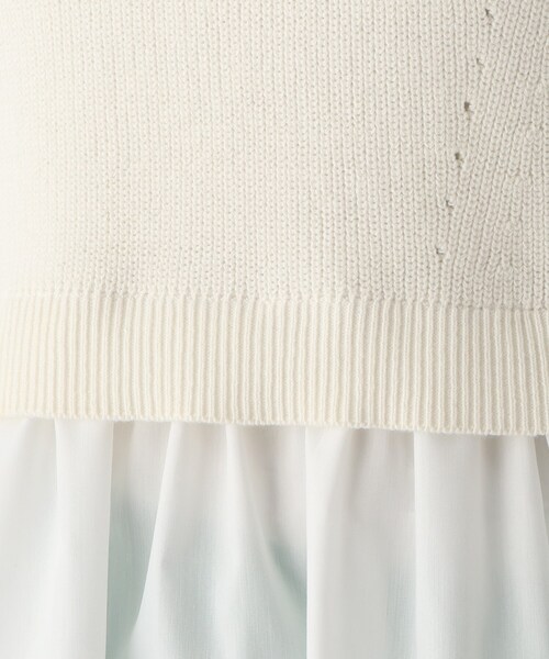 OPAQUE.CLIP（オペークドットクリップ）の「◆【C】ニットベストドッキングプルオーバー（ニット/セーター・レディース・ホワイト系/ブラック/ブルー・34/36/38/40）」の10枚目の写真