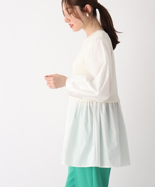 OPAQUE.CLIP（オペークドットクリップ）の「◆【C】ニットベストドッキングプルオーバー（ニット/セーター・レディース・ホワイト系/ブラック/ブルー・34/36/38/40）」の11枚目の写真