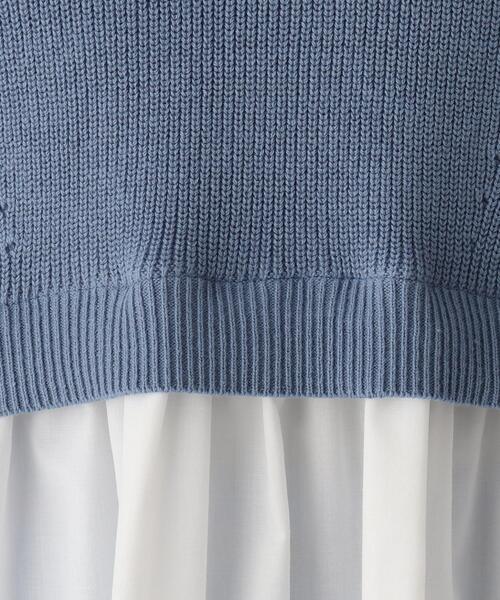 OPAQUE.CLIP（オペークドットクリップ）の「◆【C】ニットベストドッキングプルオーバー（ニット/セーター・レディース・ホワイト系/ブラック/ブルー・34/36/38/40）」の13枚目の写真