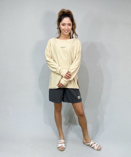 ROXY（ロキシー）の「ROXY/ロキシー 水陸両用  無地/ペイズリー柄/ワンポイントロゴトランクス/ショートパンツ/水着   RBS221046（水着・レディース・ベージュ/カーキ/ブラック・L/M/S）」の8枚目の写真