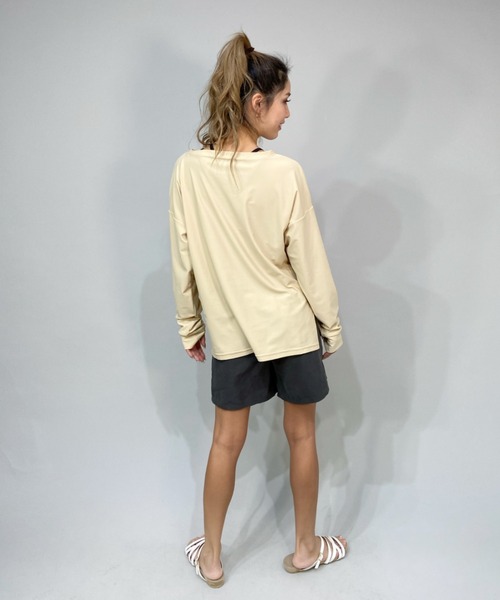 ROXY（ロキシー）の「ROXY/ロキシー 水陸両用  無地/ペイズリー柄/ワンポイントロゴトランクス/ショートパンツ/水着   RBS221046（水着・レディース・ベージュ/カーキ/ブラック・L/M/S）」の9枚目の写真