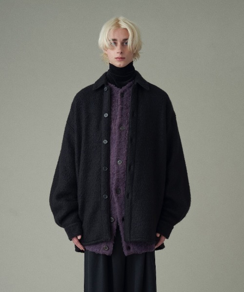 Juha（ユハ）の「MOHAIR SHEEP JACKET（シャツ/ブラウス・メンズ・ブラック/アイボリー・4/3）」の2枚目の写真
