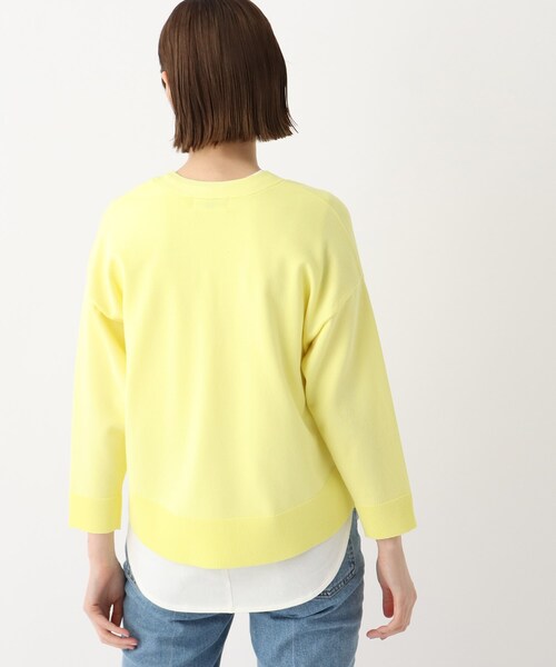OPAQUE.CLIP（オペークドットクリップ）の「◆【3way】レイヤードVネックニット（その他トップス・レディース・オフホワイト/ブルー/ブラック/レモンイエロー・38/36/42/40）」の7枚目の写真