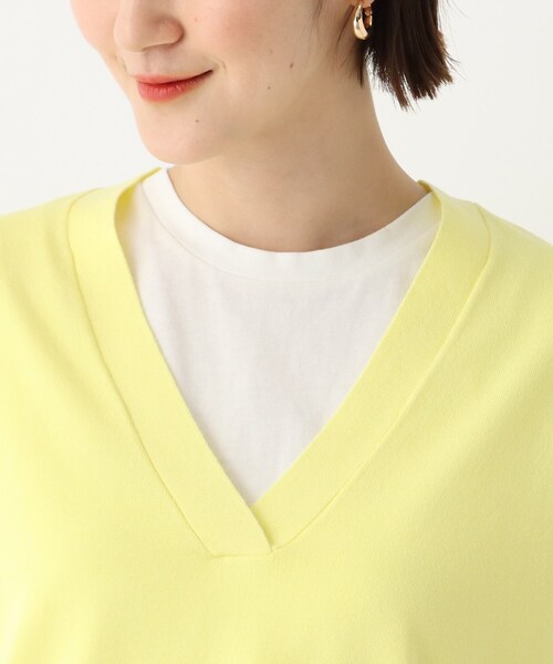 OPAQUE.CLIP（オペークドットクリップ）の「◆【3way】レイヤードVネックニット（その他トップス・レディース・オフホワイト/ブルー/ブラック/レモンイエロー・38/36/42/40）」の8枚目の写真