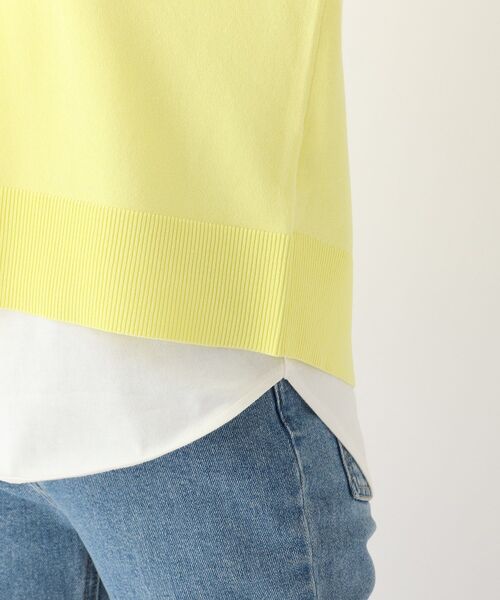 OPAQUE.CLIP（オペークドットクリップ）の「◆【3way】レイヤードVネックニット（その他トップス・レディース・オフホワイト/ブルー/ブラック/レモンイエロー・38/36/42/40）」の10枚目の写真