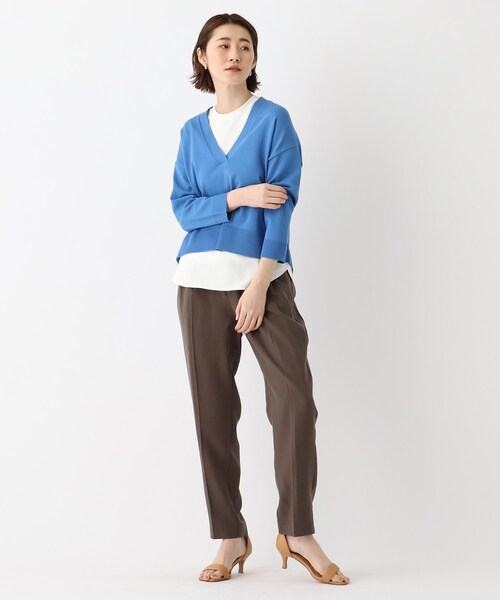 OPAQUE.CLIP（オペークドットクリップ）の「◆【3way】レイヤードVネックニット（その他トップス・レディース・オフホワイト/ブルー/ブラック/レモンイエロー・38/36/42/40）」の19枚目の写真