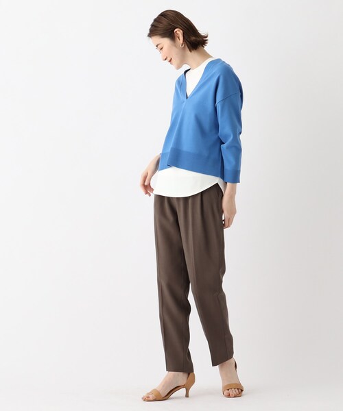 OPAQUE.CLIP（オペークドットクリップ）の「◆【3way】レイヤードVネックニット（その他トップス・レディース・オフホワイト/ブルー/ブラック/レモンイエロー・38/36/42/40）」の20枚目の写真