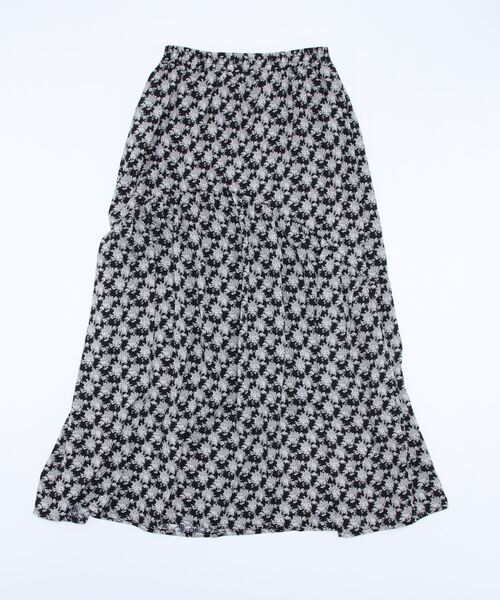 JUGLANS(ユグランス)の「☆ 大人レトロ。花柄ギャザー切替マキシスカート 343073(スカート・レディース・ホワイト/ブラック・FREE)」の13枚目の写真