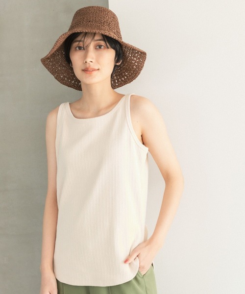 LEPSIM（レプシィム）の「2WAYリブタンク　262575（タンクトップ・レディース・ブラック/ブラウン/アイボリー・MEDIUM/LARGE）」の4枚目の写真