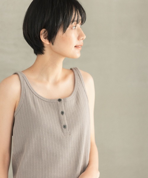 LEPSIM（レプシィム）の「2WAYリブタンク　262575（タンクトップ・レディース・ブラック/ブラウン/アイボリー・MEDIUM/LARGE）」の12枚目の写真