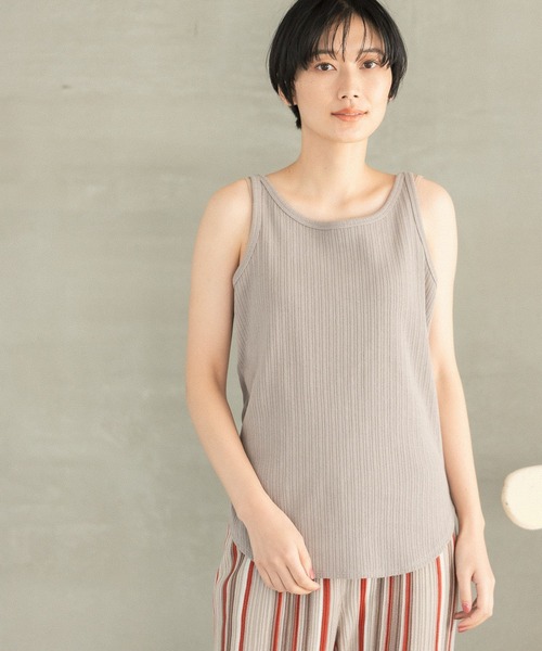 LEPSIM（レプシィム）の「2WAYリブタンク　262575（タンクトップ・レディース・ブラック/ブラウン/アイボリー・MEDIUM/LARGE）」の14枚目の写真