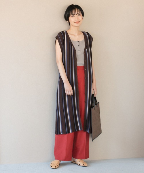 LEPSIM（レプシィム）の「2WAYリブタンク　262575（タンクトップ・レディース・ブラック/ブラウン/アイボリー・MEDIUM/LARGE）」の19枚目の写真