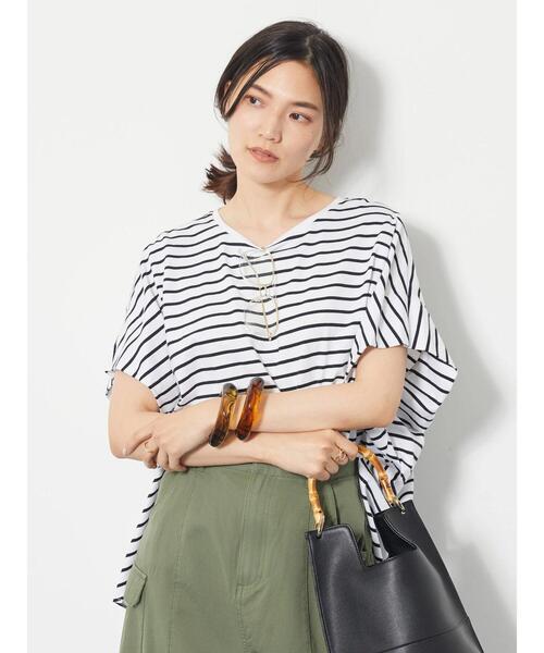 AMERICAN HOLIC(アメリカンホリック)の「ボックスタックカットプルオーバー(Tシャツ/カットソー・レディース・ブラック/オフホワイト/サックスブルー/ミント/その他7・M/L)」の15枚目の写真