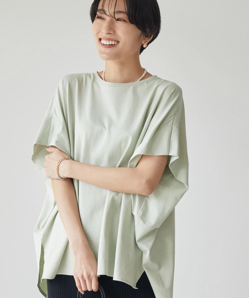 AMERICAN HOLIC(アメリカンホリック)の「ボックスタックカットプルオーバー(Tシャツ/カットソー・レディース・ブラック/オフホワイト/サックスブルー/ミント/その他7・M/L)」の4枚目の写真