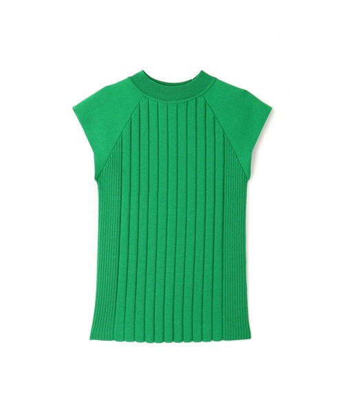 PINKY&DIANNE（ピンキーアンドダイアン）の「◆モックネックリブニットトップス（Tシャツ/カットソー・レディース・ホワイト/グリーン・38）」の4枚目の写真