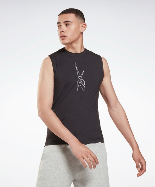 Reebok（リーボック）の「アクティブチル+ドリームブレンド タンクトップ /  Activchill+DreamBlend Tank Top /（タンクトップ・メンズ・ブラック・X-LARGE/LARGE/MEDIUM/X-SMALL/SMALL/XXX-LARGE/XX-LARGE）」の8枚目の写真