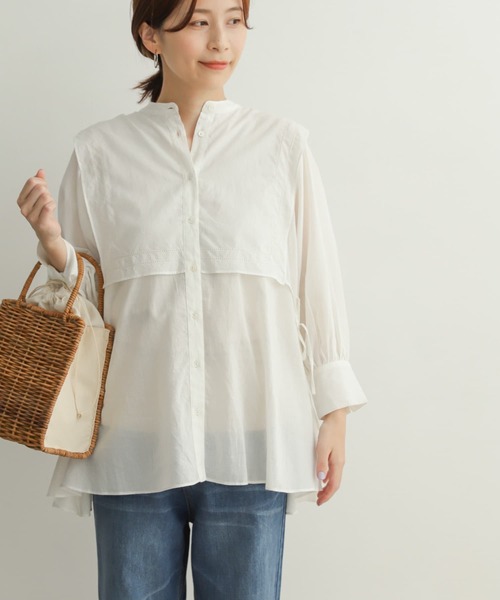 URBAN RESEARCH DOORS（アーバンリサーチドアーズ）の「コットンボイルオーバーヨークブラウス（シャツ/ブラウス・レディース・ブラック/オフホワイト・MEDIUM）」の17枚目の写真