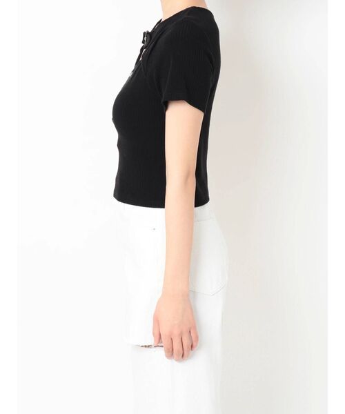 EVRIS（エヴリス）の「バックルデザイントップス（Tシャツ/カットソー・レディース・ホワイト/ブラック/グリーン・FREE）」の14枚目の写真