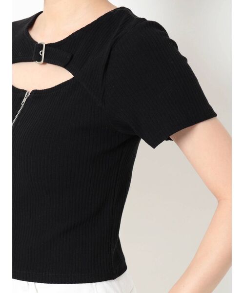 EVRIS（エヴリス）の「バックルデザイントップス（Tシャツ/カットソー・レディース・ホワイト/ブラック/グリーン・FREE）」の11枚目の写真