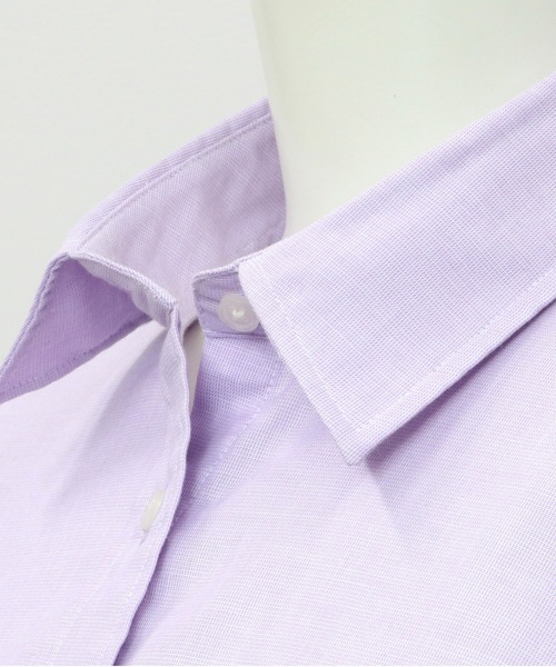 Pitta Re:)（ピッタリ）の「レギュラー衿 やわらかガーゼ 七分袖ビジネスワイシャツ（シャツ/ブラウス・レディース・ラベンダー・S/M/L/LL）」の6枚目の写真