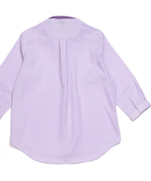 Pitta Re:)（ピッタリ）の「レギュラー衿 やわらかガーゼ 七分袖ビジネスワイシャツ（シャツ/ブラウス・レディース・ラベンダー・S/M/L/LL）」の5枚目の写真