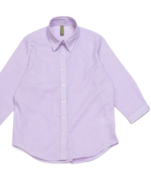 Pitta Re:)（ピッタリ）の「レギュラー衿 やわらかガーゼ 七分袖ビジネスワイシャツ（シャツ/ブラウス・レディース・ラベンダー・S/M/L/LL）」の4枚目の写真