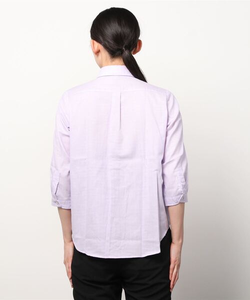 Pitta Re:)（ピッタリ）の「レギュラー衿 やわらかガーゼ 七分袖ビジネスワイシャツ（シャツ/ブラウス・レディース・ラベンダー・S/M/L/LL）」の12枚目の写真