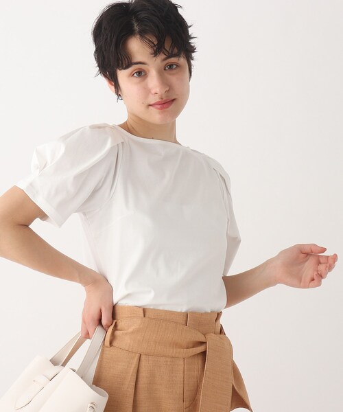 index(インデックス)の「◆SILKYSUPIMA オーバータックトップス【WEB限定カラー・サイズ】(Tシャツ/カットソー・レディース・ライトグレー/ブルー/ガンメタ/ホワイト系/ネイビー系5・40/38/42/36)」の2枚目の写真