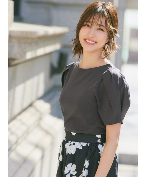 index(インデックス)の「◆SILKYSUPIMA オーバータックトップス【WEB限定カラー・サイズ】(Tシャツ/カットソー・レディース・ライトグレー/ブルー/ガンメタ/ホワイト系/ネイビー系5・40/38/42/36)」の5枚目の写真