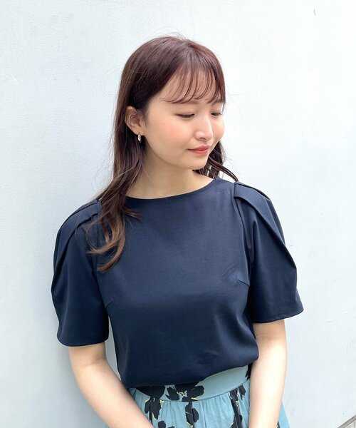 index(インデックス)の「◆SILKYSUPIMA オーバータックトップス【WEB限定カラー・サイズ】(Tシャツ/カットソー・レディース・ライトグレー/ブルー/ガンメタ/ホワイト系/ネイビー系5・40/38/42/36)」の4枚目の写真