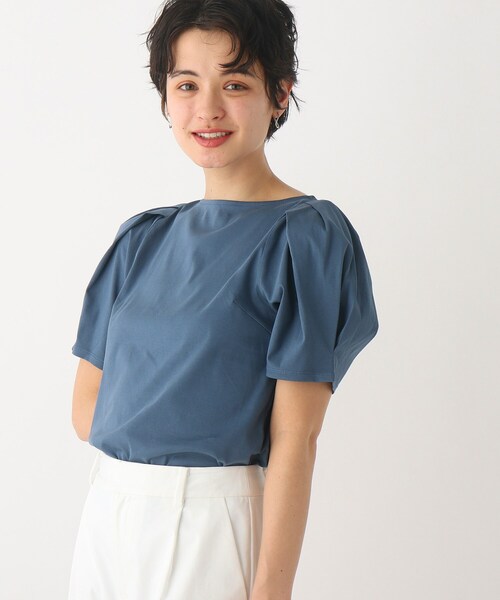index(インデックス)の「◆SILKYSUPIMA オーバータックトップス【WEB限定カラー・サイズ】(Tシャツ/カットソー・レディース・ライトグレー/ブルー/ガンメタ/ホワイト系/ネイビー系5・40/38/42/36)」の1枚目の写真