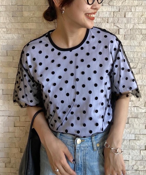 BEARDSLEY（ビアズリー）の「ドットチュール重ねTシャツ（T