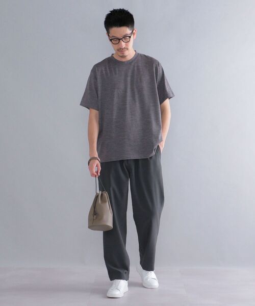 SHIPS（シップス）の「SHIPS:〈ウォッシャブル〉テックウール クルーネック Tシャツ（Tシャツ/カットソー・メンズ・ネイビー/ブラック/グレー・SMALL/LARGE/MEDIUM/X-LARGE）」の9枚目の写真