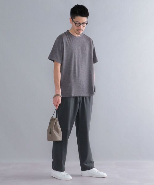 SHIPS（シップス）の「SHIPS:〈ウォッシャブル〉テックウール クルーネック Tシャツ（Tシャツ/カットソー・メンズ・ネイビー/ブラック/グレー・SMALL/LARGE/MEDIUM/X-LARGE）」の6枚目の写真