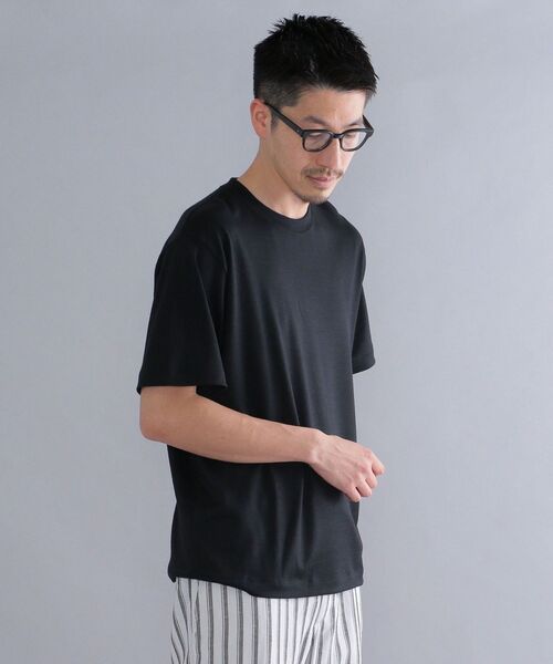SHIPS（シップス）の「SHIPS:〈ウォッシャブル〉テックウール クルーネック Tシャツ（Tシャツ/カットソー・メンズ・ネイビー/ブラック/グレー・SMALL/LARGE/MEDIUM/X-LARGE）」の15枚目の写真