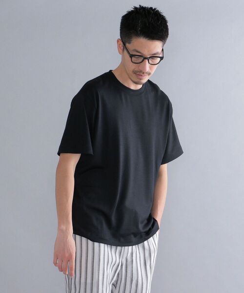SHIPS（シップス）の「SHIPS:〈ウォッシャブル〉テックウール クルーネック Tシャツ（Tシャツ/カットソー・メンズ・ネイビー/ブラック/グレー・SMALL/LARGE/MEDIUM/X-LARGE）」の16枚目の写真