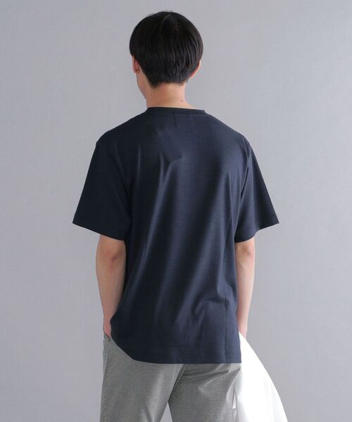 SHIPS（シップス）の「SHIPS:〈ウォッシャブル〉テックウール クルーネック Tシャツ（Tシャツ/カットソー・メンズ・ネイビー/ブラック/グレー・SMALL/LARGE/MEDIUM/X-LARGE）」の20枚目の写真