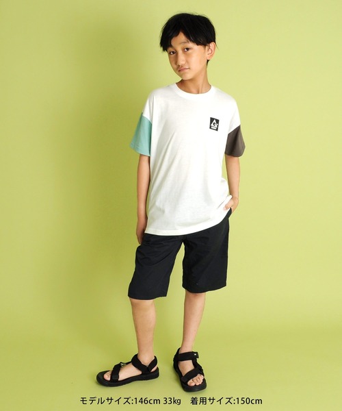 GLAZOS（グラソス）の「ツイル・ベルトデザインハーフパンツ【セットアップ対応】（その他パンツ・キッズ・ベージュ/ブラック/カーキ/マスタード/ブルー/マルチ・150cm/130cm/160cm/170cm/140cm）」の22枚目の写真