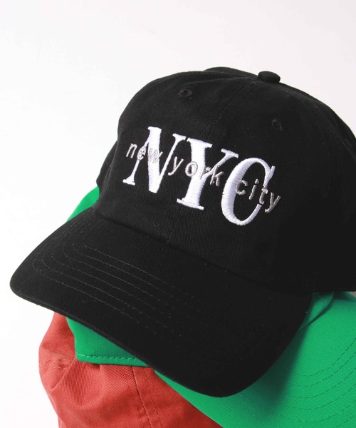 newhattan(ニューハッタン)の「【newhattan/ニューハッタン】NYC刺繍ロゴ ベースボールキャップ(キャップ・メンズ・ネイビー/パープル/グリーン/オフホワイト/オレンジ/チャコールグレー/ブラック・フリ-)」の3枚目の写真