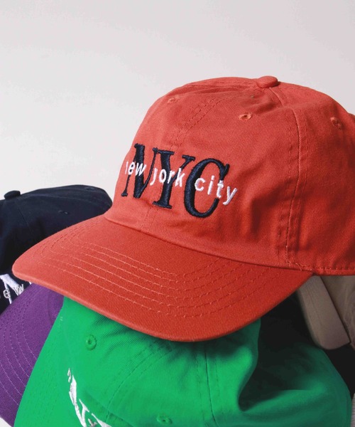 newhattan(ニューハッタン)の「【newhattan/ニューハッタン】NYC刺繍ロゴ ベースボールキャップ(キャップ・メンズ・ネイビー/パープル/グリーン/オフホワイト/オレンジ/チャコールグレー/ブラック・フリ-)」の19枚目の写真